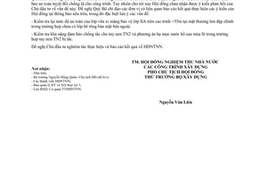 Công văn 1775/HĐNTNN Đảm bảo an toàn chống lũ năm 2008 công trình Hồ chứa nước Cửa Đạt