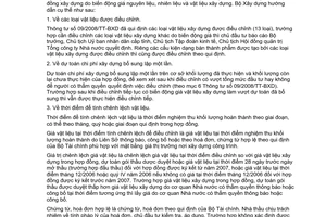 Công văn  1551/BXD-KTXD Hướng dẫn thêm nội dung  TT 09/2008/TT-BXD điều chỉnh giá và hợp đồng XD do biến động giá nguyên liệu, nhiên liệu và VLXD