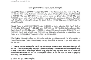 Công văn 892/CV-NN&PTNT hướng dẫn Quyết định 289/2008/QĐ-TTg