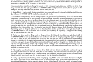 Công văn 1219/STNMT-TCHC thực hiện Quyết định 18/2008/QĐ-UBND