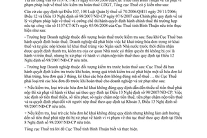 Công văn 3032/TCT-KK xử phạt vi phạm pháp luật  thuế khi kiểm tra hoàn thuế GTGT