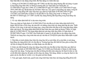 Công văn  131/BXD-KTXD Thực hiện đầu tư xây dựng công trình