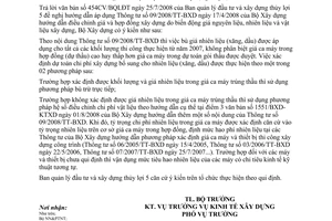 Công văn 135/BXD-KTXD Hướng dẫn áp dụng TT 09/2008/TT-BXD