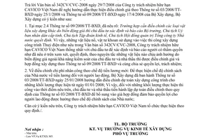 Công văn 139/BXD-KTXD Điều chỉnh giá theo TT 03/2008/TT- BXD và TT 09/2008/TT- BXD