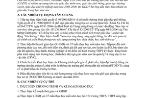 Công văn 7475/BGDĐT-GDTrH  hướng dẫn thực hiện nhiệm vụ giáo dục trung học năm học 2008-2009