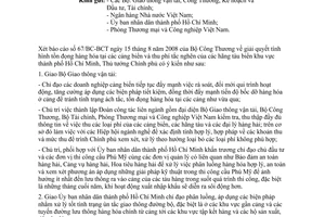 Công văn  1369/TTg-KTN giải quyết tình hình tồn đọng hàng hóa tại cảng biển khu vực  Hồ Chí Minh