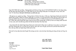 Công văn 3081/UBND-KT tiếp tục thực hiện tốt chính sách cho vay vốn