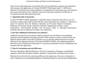 official Dispatch No.1551/BXD-KTXD of August 01, 2008, Re additional guidelines for some contents of Circular 09/2008/TT-BXD