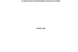 Quy chuẩn kỹ thuật Quốc gia QCVN 01:2008/BTC về dự trữ quốc gia đối với thóc bảo quản đổ rời trong điều kiện áp suất thấp do Bộ trưởng Bộ Tài chính ban hành