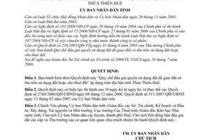 Quyết định 1830/2008/QĐ-UBND Quy chế đấu giá quyền sử dụng đất giao đất có thu tiền sử hoặc cho thuê