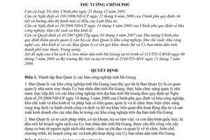 Quyết định 1100/QĐ-TTg thành lập Ban Quản lý các khu công nghiệp tỉnh Hà Giang