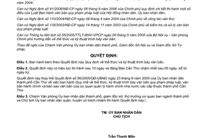 Quyết định 66/2008/QĐ-UBND Quy định thể thức trình bày văn bản Cần Thơ