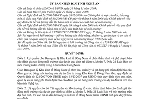 Quyết định 44/2008/QĐ-UBND thẩm định báo cáo đánh giá tác động môi trường