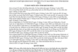 Quyết định 53/2008/QĐ-UBND bổ sung bảng giá tối thiểu các loại xe hai bánh gắn máy nhập khẩu  đã qua sử dụng
