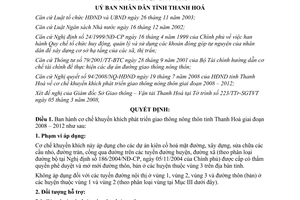 Quyết định số 2532/2008/QĐ-UBND khuyến khích phát triển giao thông nông thôn