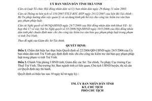 Quyết định 14/2008/QĐ-UBND chấm dứt hiệu lực Quyết định 22/2006/QĐ-UBND Trà Vinh
