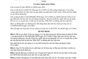 Quyết định 69/2008/QĐ-UBND bãi bỏ thu cơ sở vật chất trường học Tây Ninh