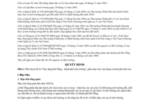 Quyết định số 41/2008/QĐ-UBND đề án xây dựng Đà Nẵng thành phố môi trường