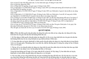 Quyết định 09/2008/QĐ-UBND phân cấp thẩm quyền cấp giấy phép xây dựng công trình kiến trúc tôn giáo trên địa bàn tỉnh Quảng Bình