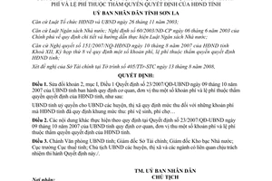 Quyết định 14/2008/QĐ-UBND sửa đổi cơ quan đơn vị thu phí lệ phí Sơn La