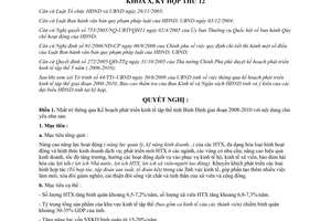 Nghị quyết 07/2008/NQ-HĐND phát triển kinh tế tập thể Bình Định 2008 2010