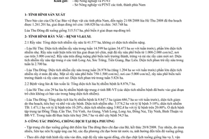 Thông báo 116/BNN-BVTV-BCĐ-TB tình hình dịch rầy nâu bệnh vàng lùn lùn xoắn lá tỉnh phía Nam