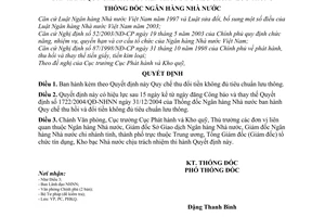 Quyết định 24/2008/QĐ-NHNN quy chế thu đổi tiền không đủ tiêu chuẩn lưu thông