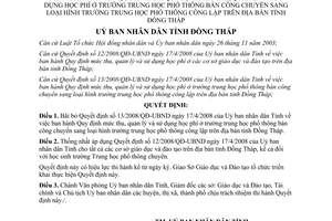 Nghị quyết 30/2008/QĐ-UBND bãi bỏ Quyết đinh 13/2008/QĐ-UBND Đồng Tháp