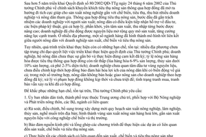 Chỉ thị 25/2008/CT-TTg tăng cường chỉ đạo tiêu thụ nông sản thông qua hợp đồng