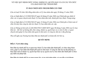 Quyết định 71/2008/QĐ-UBND chức năng nhiệm vụ quyền hạn cơ cấu Ban Dân tộc
