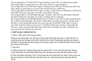 Thông tư 48/2008/TT-BGDĐT hướng dẫn xếp hạng chế độ phụ cấp chức vụ lãnh đạo trung tâm giáo dục thường xuyên