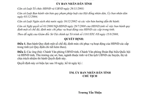 Quyết định 52/2008/QĐ-UBND chế độ định mức chi phục vụ hoạt động HĐND