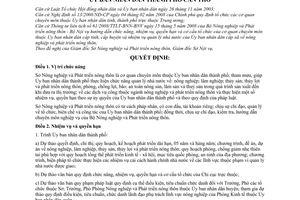 Quyết định 72/2008/QĐ-UBND chức năng, nhiệm vụ, quyền hạn cơ cấu tổ chức Sở Nông nghiệp Phát triển nông thôn