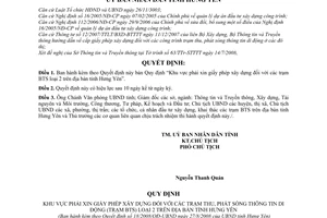 Quyết định 18/2008/QĐ-UBND Khu vực phải xin giấy phép xây dựng