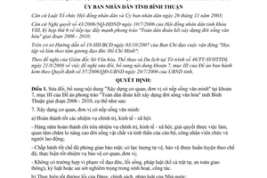 Quyết định 72/2008/QĐ-UBND sửa đổi Quyết định 57/2006/QĐ-UBND Bình Thuận