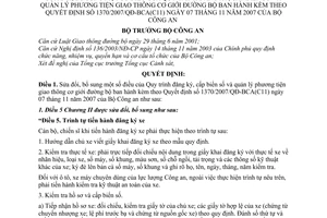 Quyết định 1445/2008/QĐ-BCA-C11 sửa đổi Quy trình đăng ký, cấp biển số  quản lý phương tiện giao thông cơ giới đường bộ