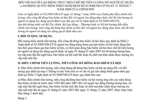 Thông tư 17/2008/TT-BLĐTBXH điều chỉnh tiền lương, tiền công đóng bảo hiểm xã hội người lao động chế độ tiền lương hướng dẫn Nghị định 83/2008/NĐ-CP