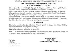 Quyết định 1072/QĐ-HĐNTNN hành quy chế quản lý và sử dụng kinh phí hoạt động của Hội đồng nghiệm thu nhà nước các công trình xây dựng