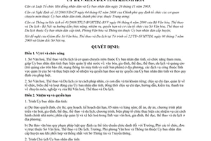 Quyết định 2164/QĐ-UBND năm 2008 chức năng nhiệm vụ quyền hạn cơ cấu tổ chức