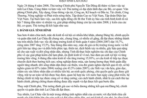Thông báo 231/TB-VPCP kết luận Thủ tướng Nguyễn Tấn Dũng làm việc lãnh đạo tỉnh Lai Châu