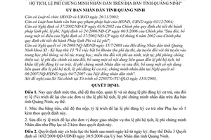 Quyết định 2802/2008/QĐ-UBND mức thu, chế độ thu nộp, quản lý sử dụng