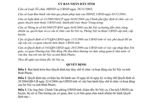 Quyết định 56/2008/QĐ-UBND tổ chức hoạt động Sở Nội vụ Bình Phước