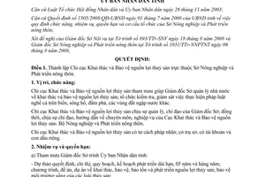 Quyết định 1955/QĐ-UBND 2008 Chi cục Khai thác và Bảo vệ nguồn lợi thuỷ sản Thừa Thiên Huế