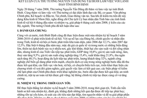 Thông báo 185/TB-VPCP kết luận Thủ tướng Nguyễn Tấn Dũng làm việc lãnh đạo tỉnh Bình Định