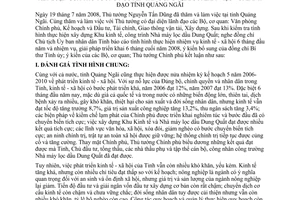 Th&#244;ng b&#225;o 184/TB-VPCP kết luận Thủ tướng Nguyễn Tấn Dũng l&#224;m việc l&#227;nh đạo tỉnh Quảng Ng&#227;i