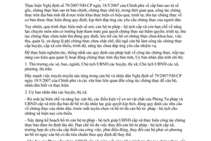 Chỉ thị 05/2008/CT-UBND tăng cường công tác chứng thực Tuyên Quang