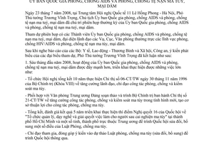 Thông báo 193/TB-VPCP kết luận Phó Thủ tướng Trương Vĩnh Trọng phiên họp Ủy ban quốc gia phòng, chống Aids ma tuý, mại dâm