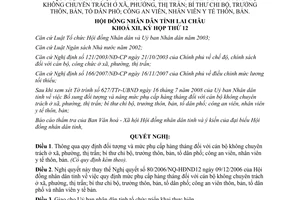 Nghị quyết 123/2008/NQ-HĐND mức phụ cấp hàng tháng cán bộ không chuyên trách Lai Châu