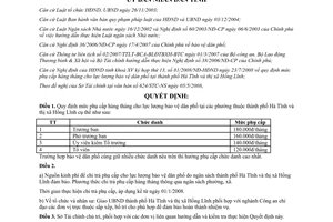 Quyết định 23/2008/QĐ-UBND mức phụ cấp hàng tháng cho lực lượng bảo vệ dân phố Hà Tĩnh