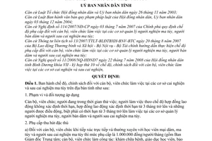 Quyết định 28/2008/QĐ-UBND chế độ, chính sách cán bộ, viên chức làm việc tại các cơ sở cai nghiện và sau cai nghiện ma túy